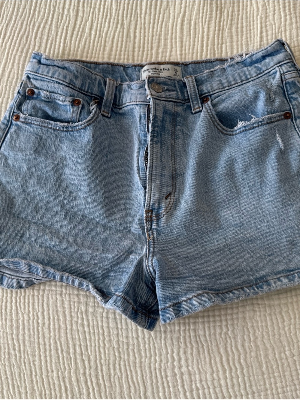 Abercrombie & Fitch Light Wash Denim Shorts